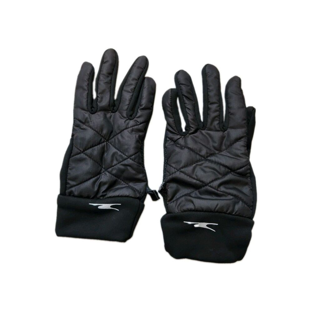 Crane Mens Hybrid Gloves Black Fleece Lined Touchscreen Grip Winter Size L EUC